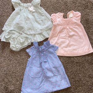 0-3 Month. Bundle of 3 dresses.